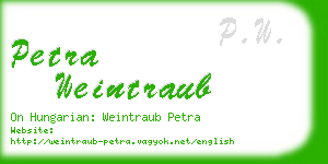 petra weintraub business card